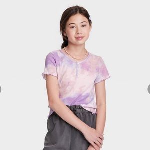 Girls' Henley Short Sleeve T-Shirt - Art Class™XXL 18